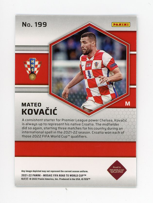 2021-2022 Mateo Kovacic Road To Fifa Cup Mosaic Croatia # 199