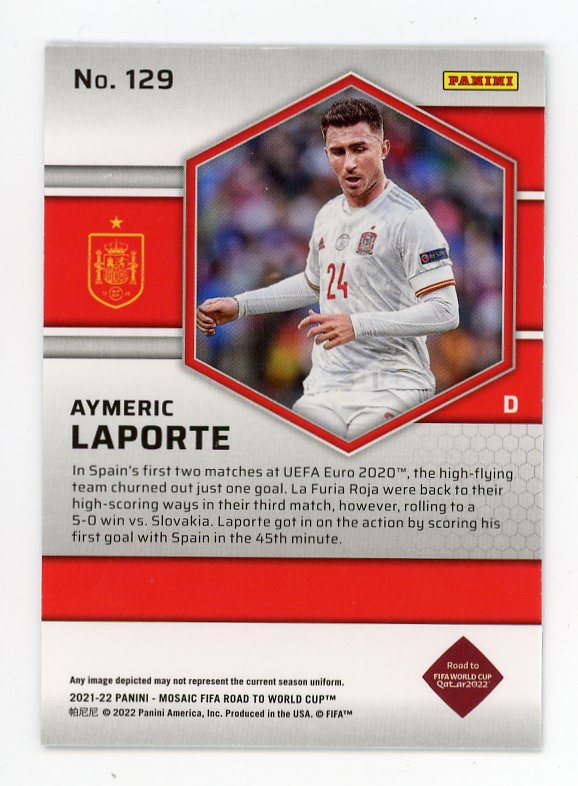 2021-2022 Aymeric Laporte Road To Fifa Cup Mosaic Spain # 129