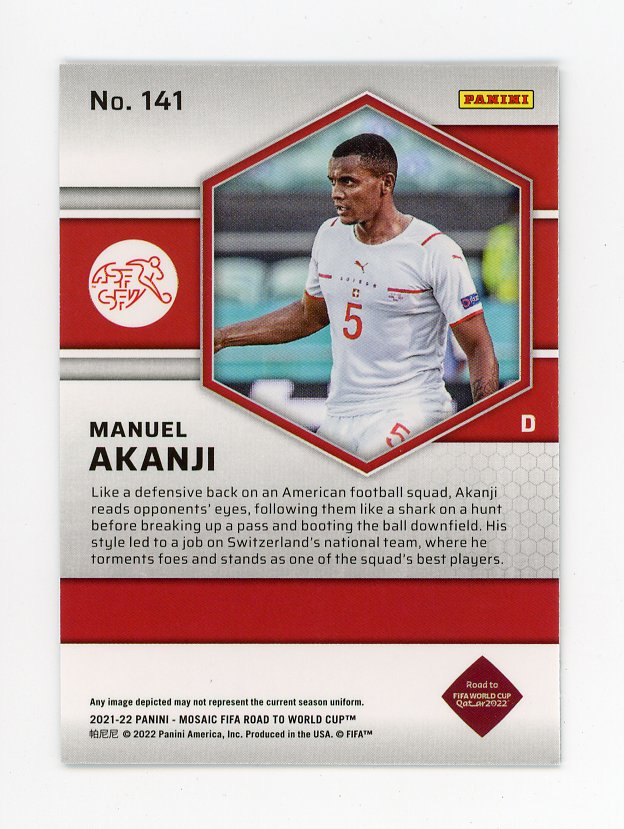 2021-2022 Manuel Akanji Road To Fifa Cup Mosaic Switzerland # 141