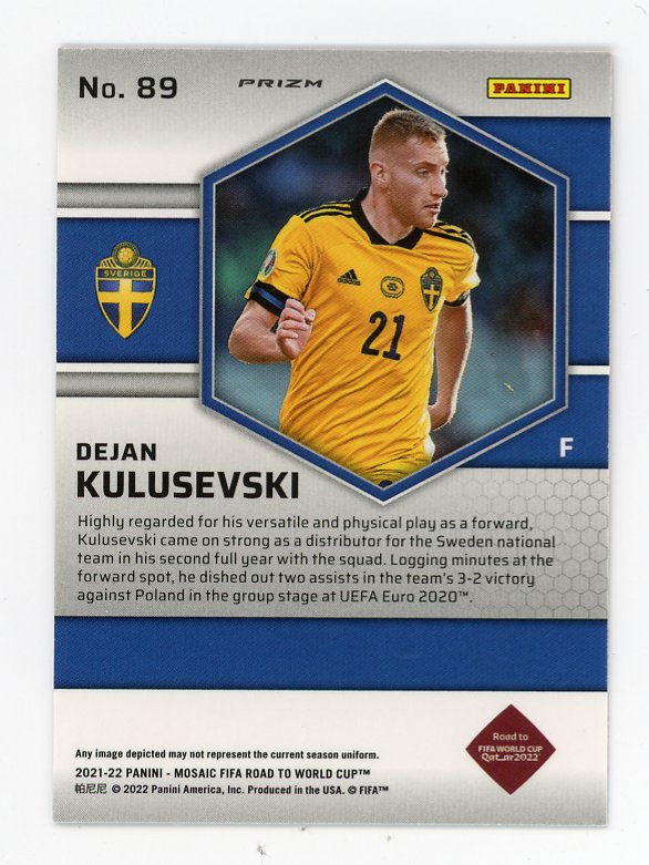 2021-2022 Dejan Kulusevski Road To Fifa Cup Orange Prizm Mosaic Sweden # 89