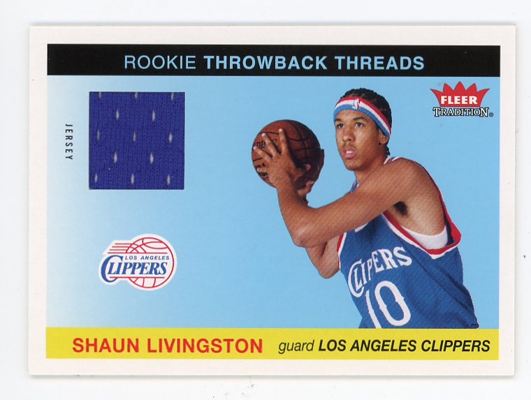 2004 Shaun Livingston Rookie Throwback Threads Fleer Los Angeles Clipp