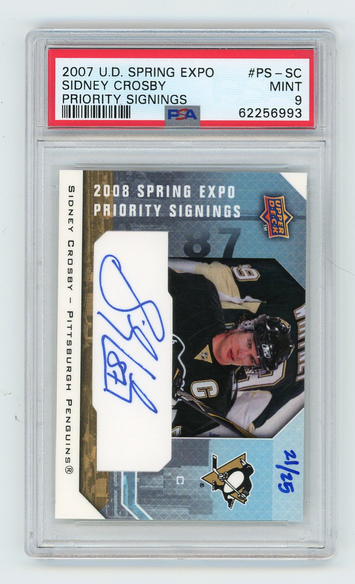 2007 Sidney Crosby Spring Expo Priority Signings #D /25 Upper Deck Pittsburgh Penguins # PS-SC
