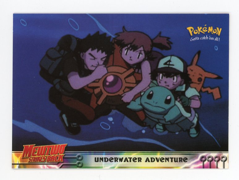 1999 Underwater Adventure Non Holo Pokemon Topps Mewtwo Strikes Back