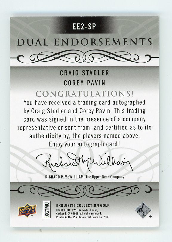2013 Corey Pavin, Craig Stadler Dual Endorsements Auto #D /25 Exquisite # EE2-SP