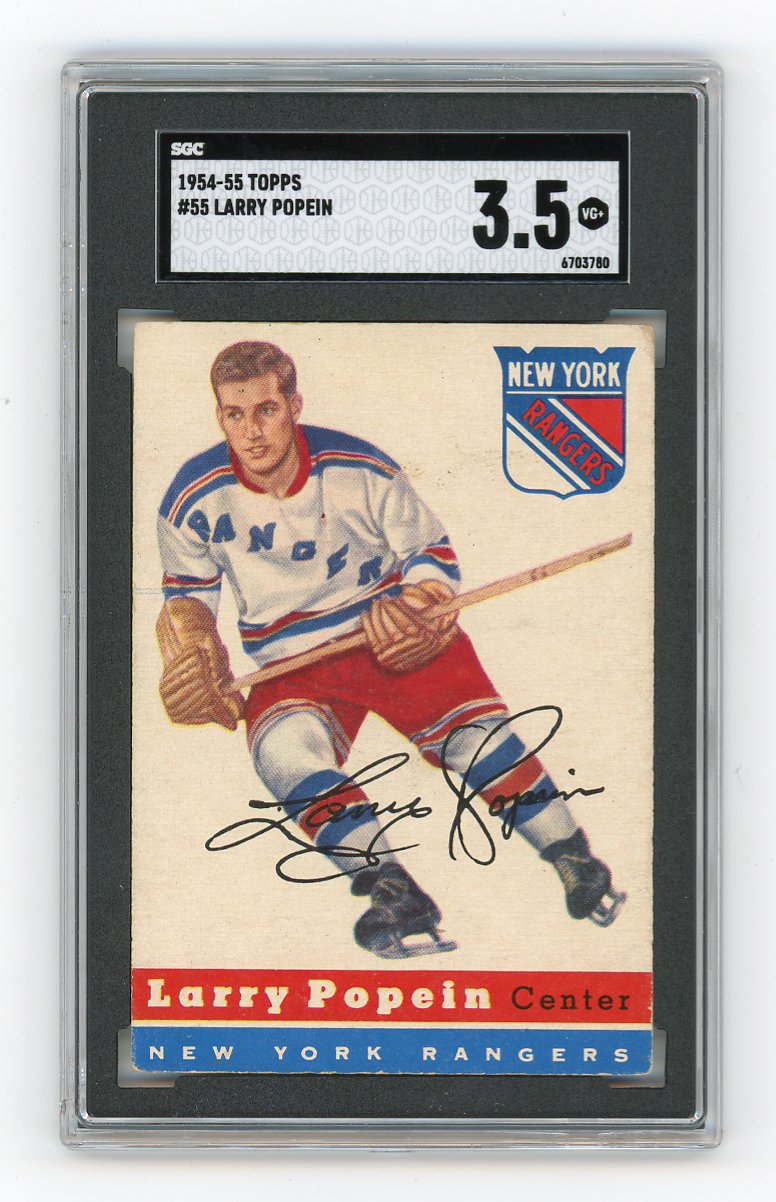1954-1955 Larry Popein Topps New York Rangers # 55