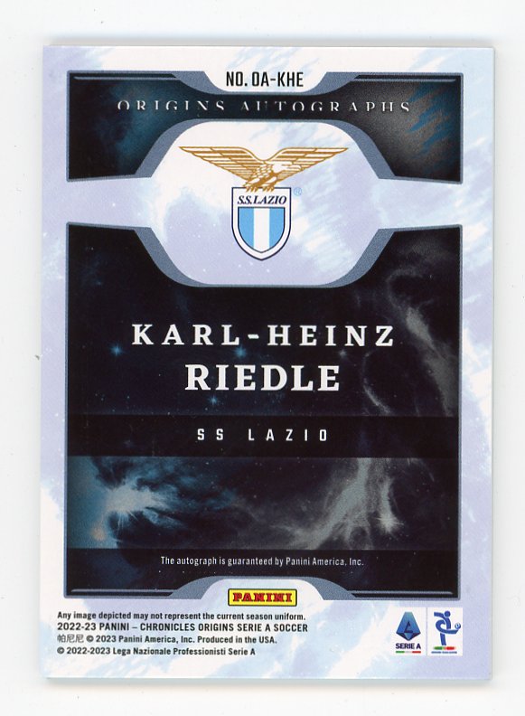 2022-2023 Karl-Heinz Riedle Origins Auto #D /99 Absolute SS Lazio # OA-KHA