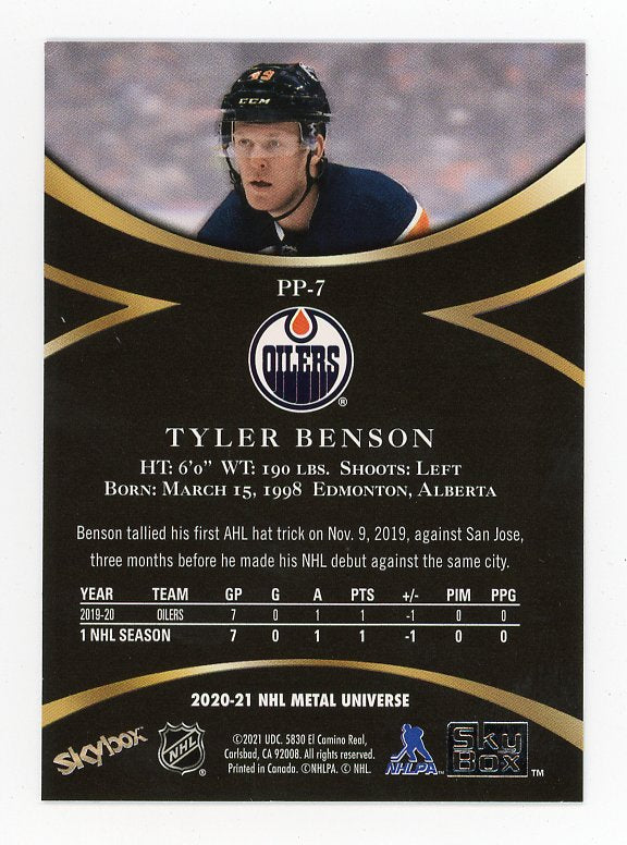 2020-2021 Tyler Benson Prospects Skybox Edmonton Oilers # PP-7