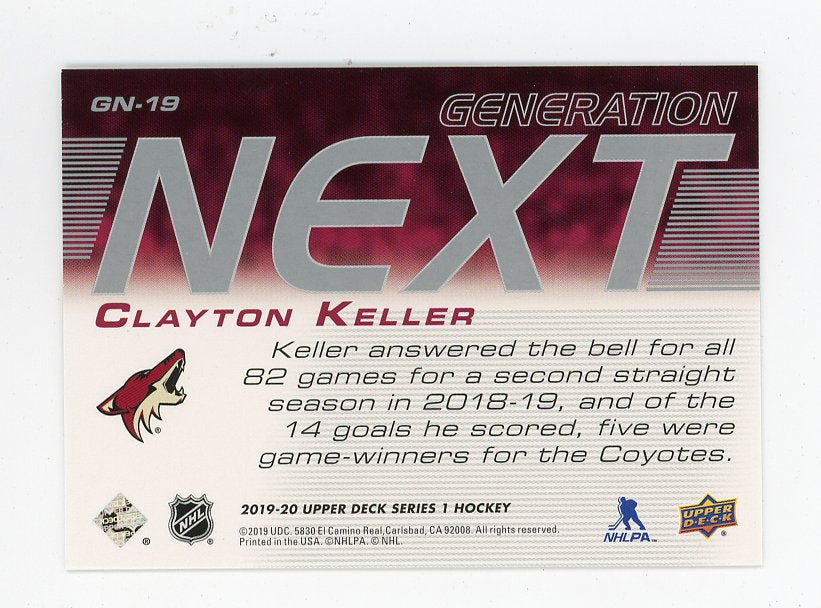 2019-2020 Clayton Keller Generation Next Upper Deck Arizona Coyotes # GN-19