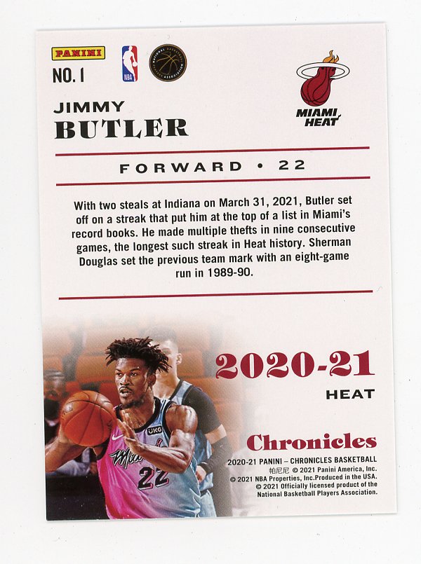 2020-2021 Jimmy Butler Pink Chronicles Miami Heat # 1