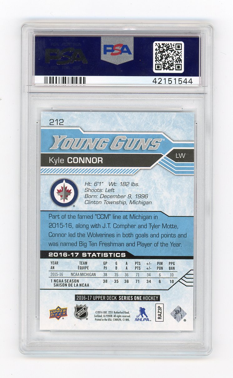 2016-2017 Kyle Connor Young Guns Upper Deck Winnipeg Jets # 212