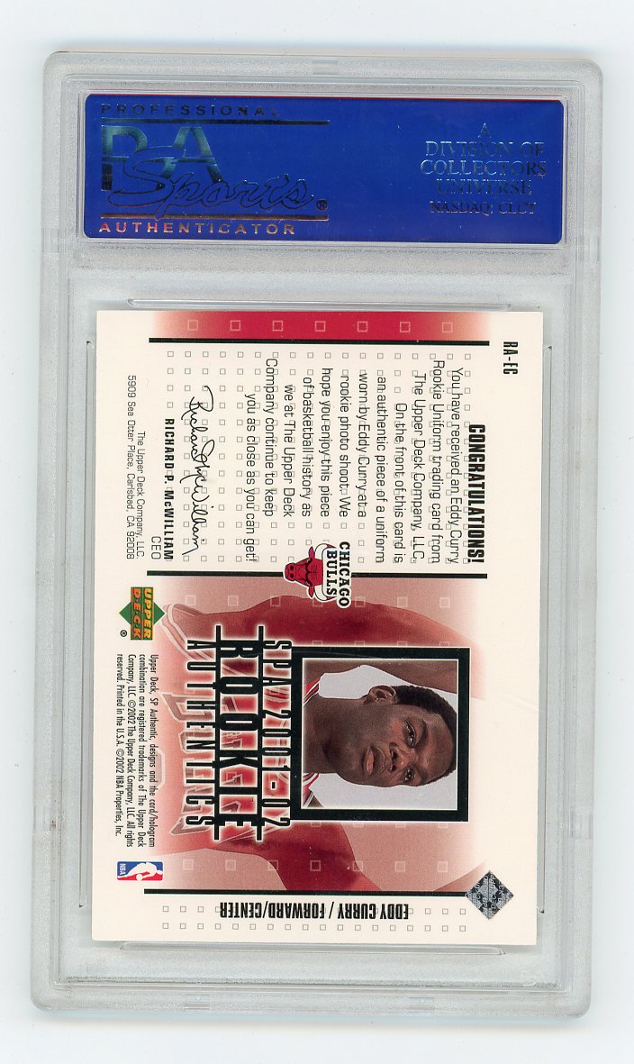 2001 Eddy Curry Rookie Patch #D /1275 SP Authentic Chicago Bulls # RA-EC