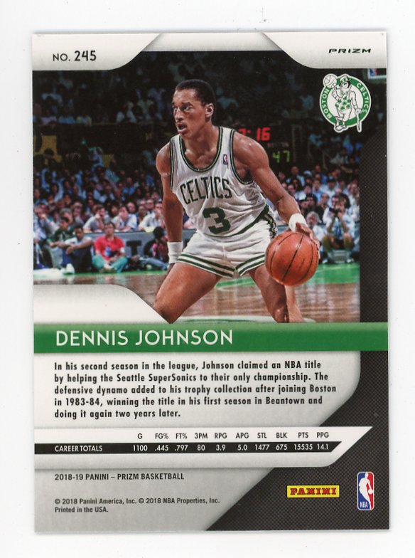 2018-2019 Dennis Johnson Red White Blue Prizm Panini Boston Celtics # 245