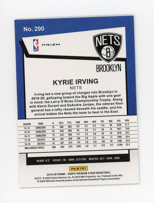 2019-2020 Kyrie Irving Silver Flash Premium Stock Brooklyn Nets # 290