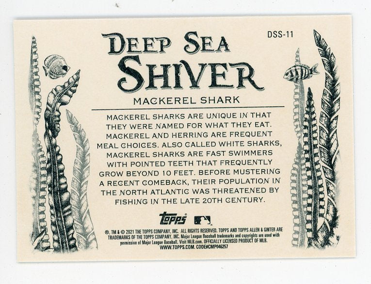 2021 Mackerel Shark Deep Sea Shiver Allen & Ginter # DSS-11