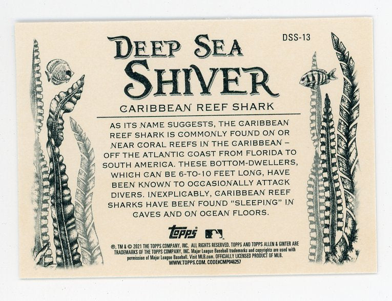 2021 Caribbean Reef Shark Deep Sea Shiver Allen & Ginter # DSS-13