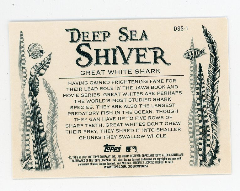 2021 Great White Shark Deep Sea Shiver Allen & Ginter # DSS-1
