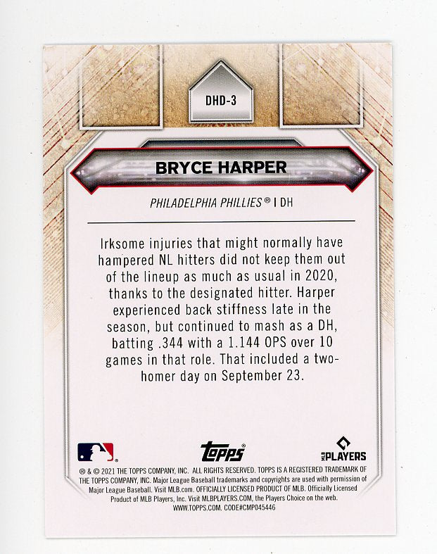 2021 Bryce Harper DH Debuts Topps Philadelphia Phillies # DHD-3