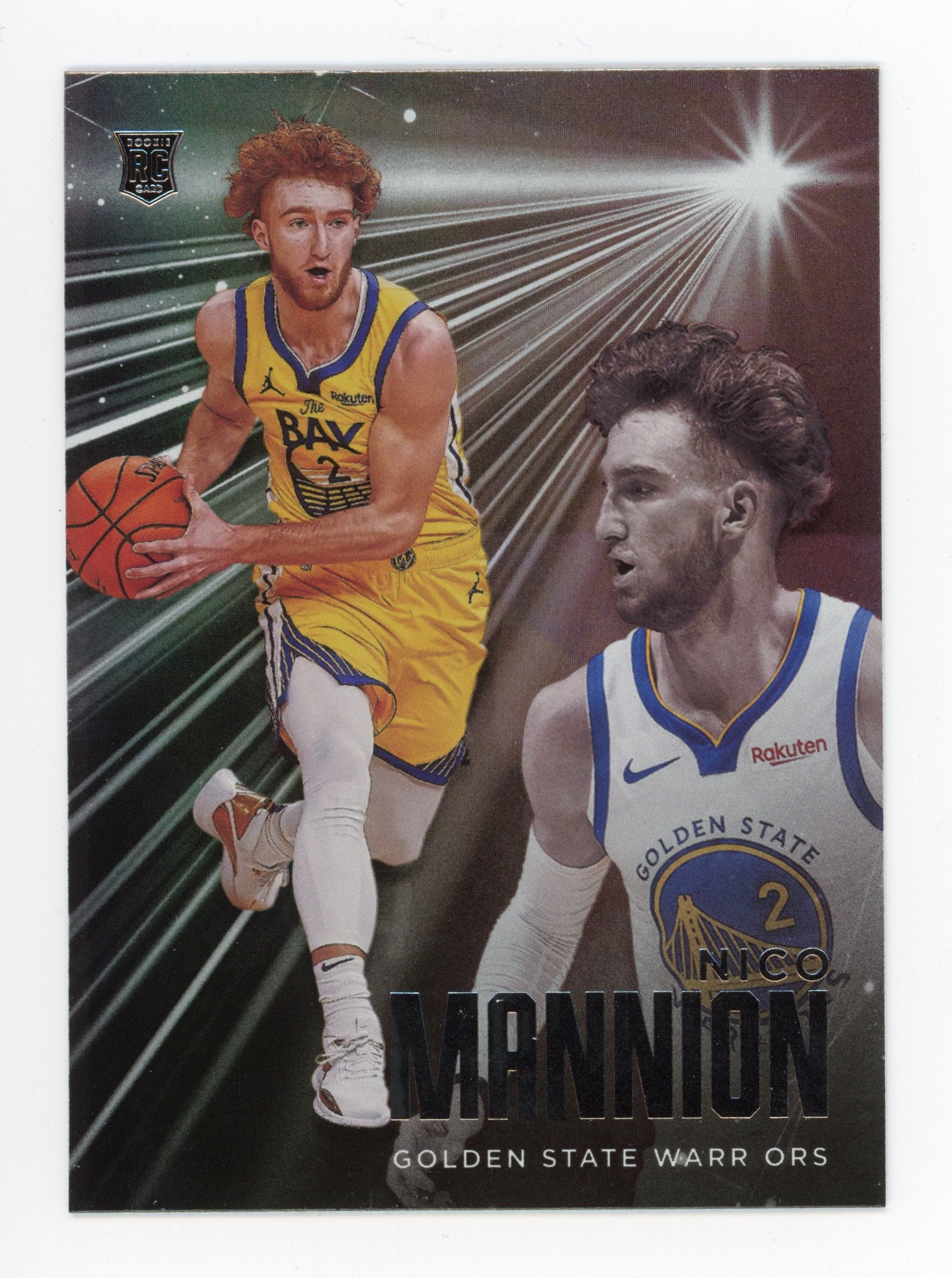 Nico Mannion - Golden State Warriors - Game-Worn Classic Edition - 1966-67  Home Jersey - Dressed, Did Not Play (DNP) - 2020-21 NBA Season