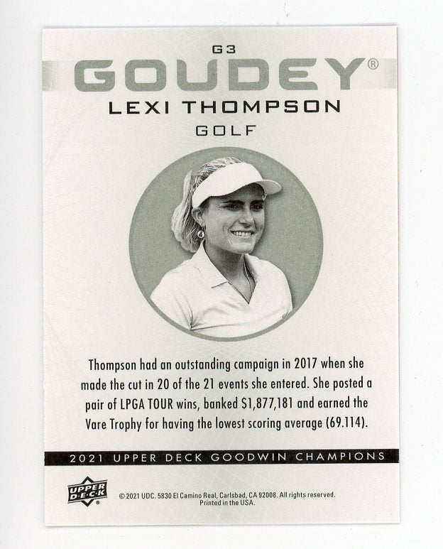 2021 Lexi Thompson Goudey Goodwin Champions # G3