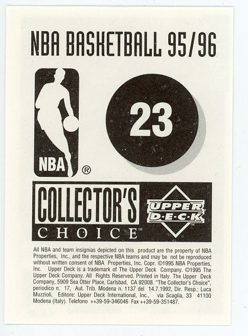 1995-1996 Elden Campbell Sticker Upper Deck Los Angeles Lakers # 23