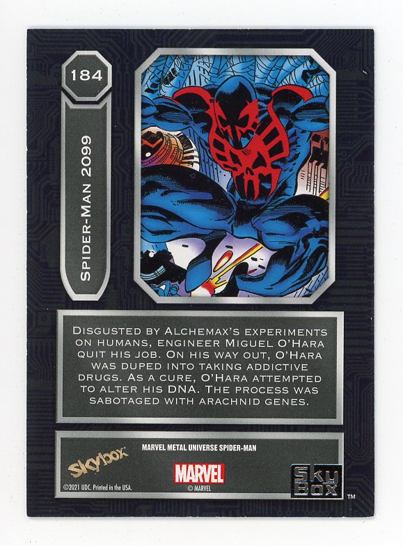 2021 Spider-Man 2099 High Series Metal Universe Skybox Marvel # 184