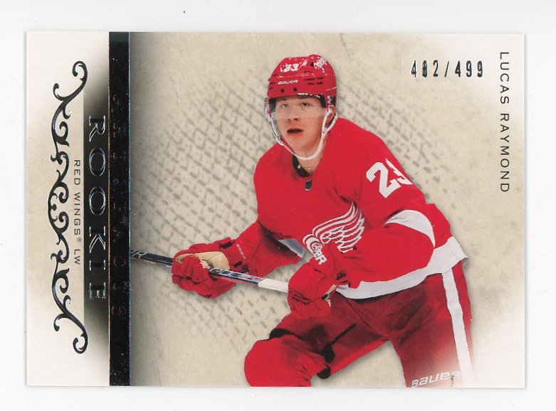 Lucas Raymond Detroit Red Wings Autographed 2021-22 Upper Deck O-Pee-Chee MARQUEE Rookies #627 Beckett Fanatics Witnessed Authenticated 10 Rookie