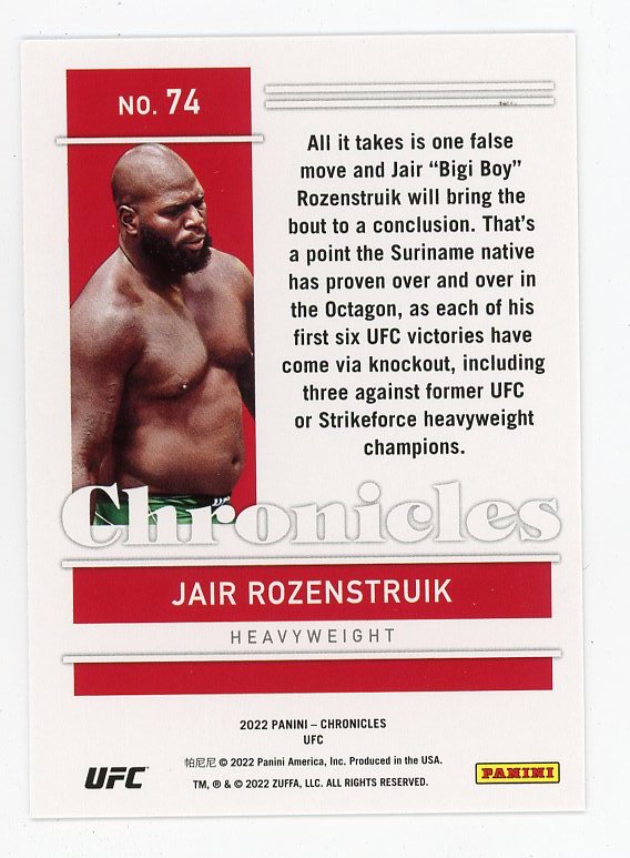 2022 Jair Rozenstruik Bronze Chronicles # 74