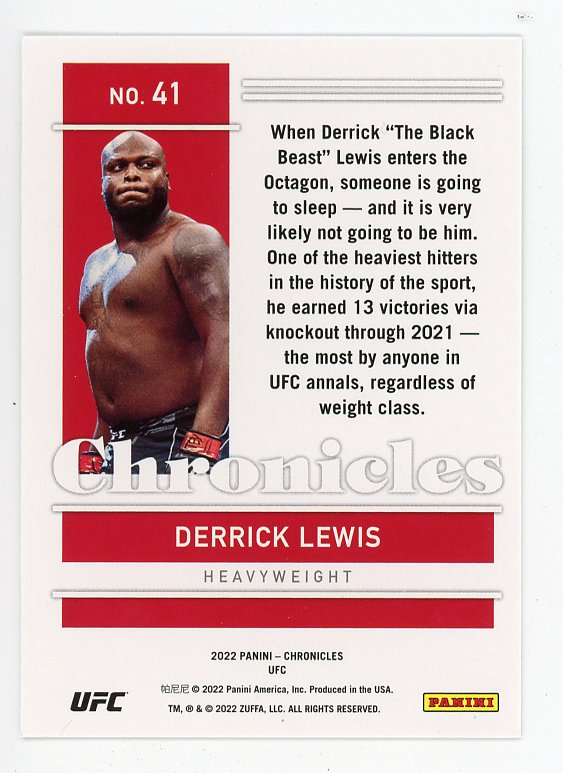 2022 Derrick Lewis Bronze Chronicles # 41