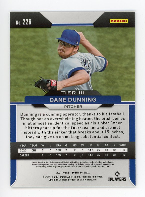 2021 Dane Dunning Rookie Panini Select Texas Rangers # 226
