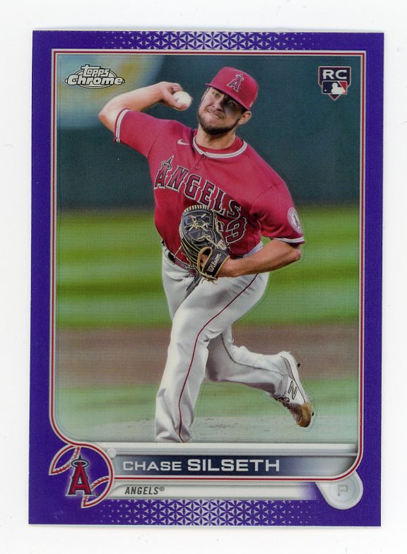 2022 Chase Silseth Rookie Purple Topps Chrome Los Angeles Angels # USC127