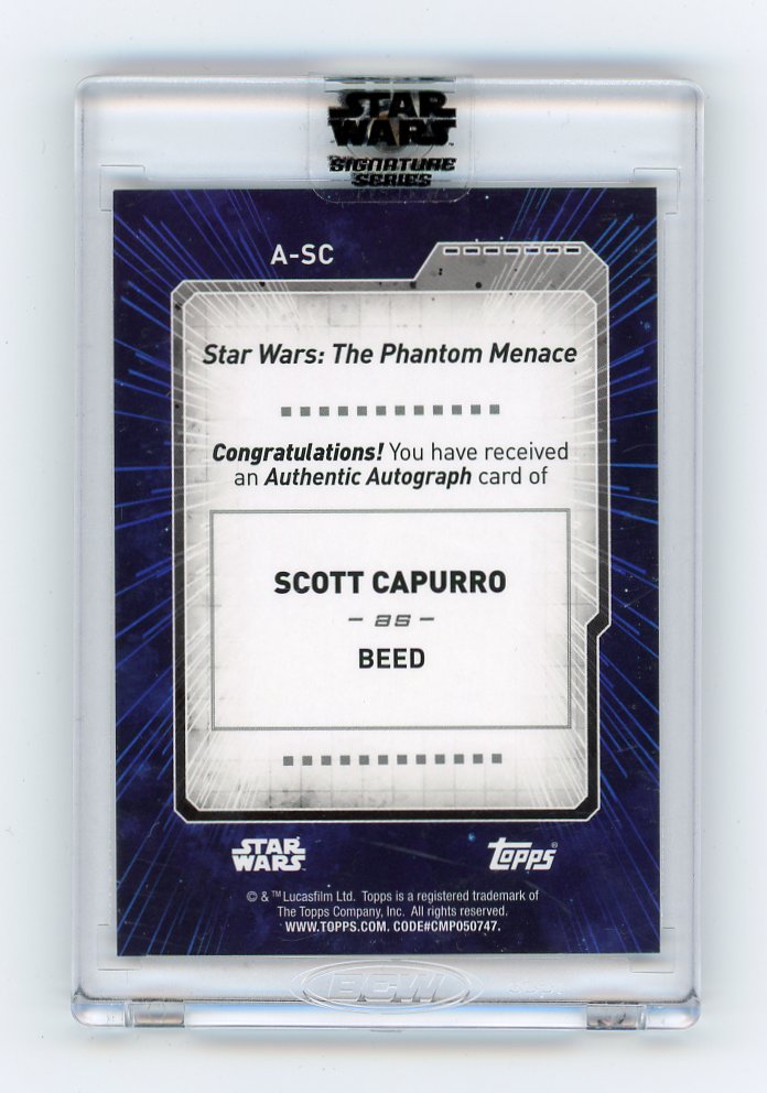 2022 Beed Scott Capurro Star Wars Autograph Topps # A-SC