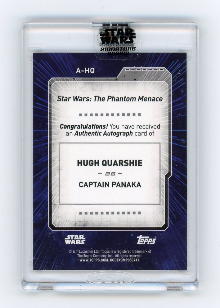 2022 Captain Panaka Hugh Quarshie Star Wars Autograph Topps # A-HQ