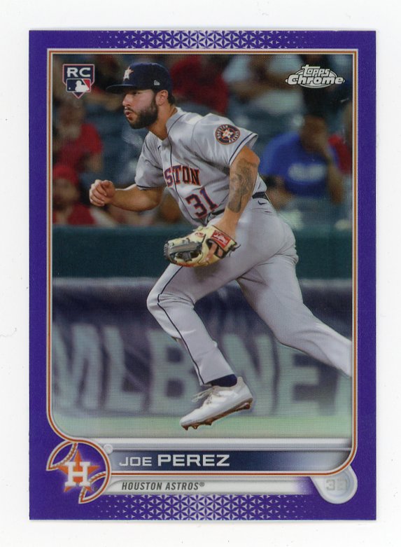 2022 Joe Perez Rookie Purple Topps Chrome Houston Astros # USC186