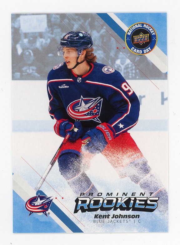 2023 Kent Johnson Rookies National Hockey Card Day Columbus Blue Jackets # NHCD-4