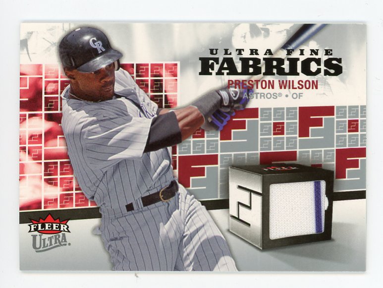 2006 Preston Wilson Ultra Fine Fabrics Fleer Houston Astros # FM-PW