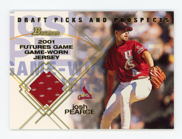 2001 Josh Pearce Futures Game Worn Jersey Bowman St.Louis Cardinals # FGR-JP