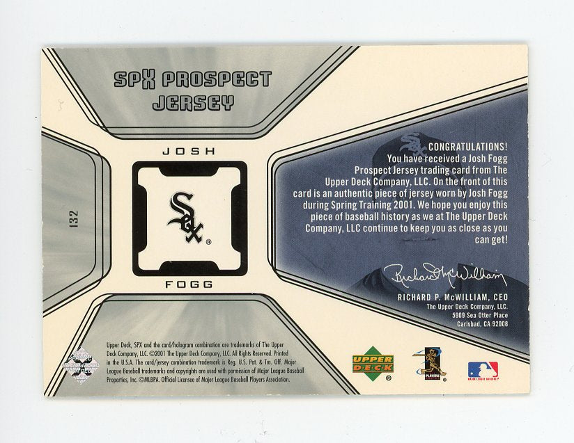 2001 Josh Fogg Prospect Jersey SPX Chicago White Sox # 132