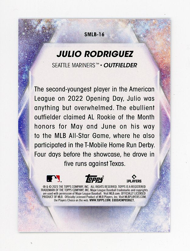 2023 Julio Rodriguez Rookie Stars Of MLB Topps Seattle Mariners # SMLB-16