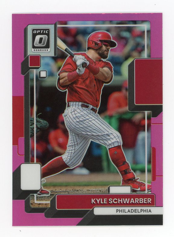 2022 Kyle Schwarber Pink Refractor Donruss Optic Philadelphia Phillies # 139