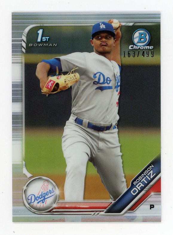 2019 Robinson Ortiz Refractor #D /499 Bowman First Los Angeles Dodgers # BCP-153
