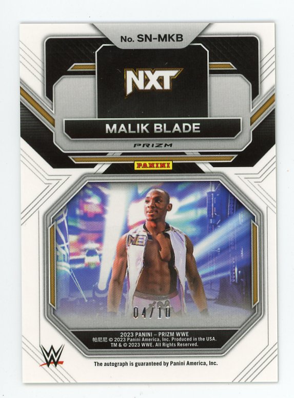 2023 Malik Blade Sensational Signatures #D /10 Panini NXT # SN-MKB