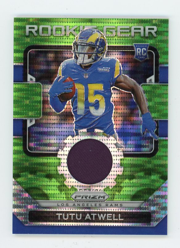 2021 Tutu Atwell Rookie Gear Prizm Panini Los Angeles Chargers # RG-20
