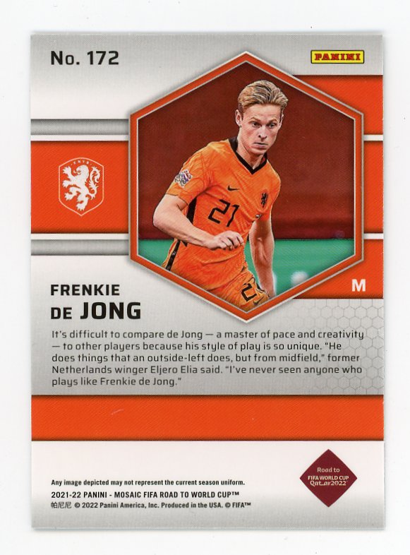 2021-2022 Frenkie De Jong Road To Fifa Cup Mosaic Netherlands # 172