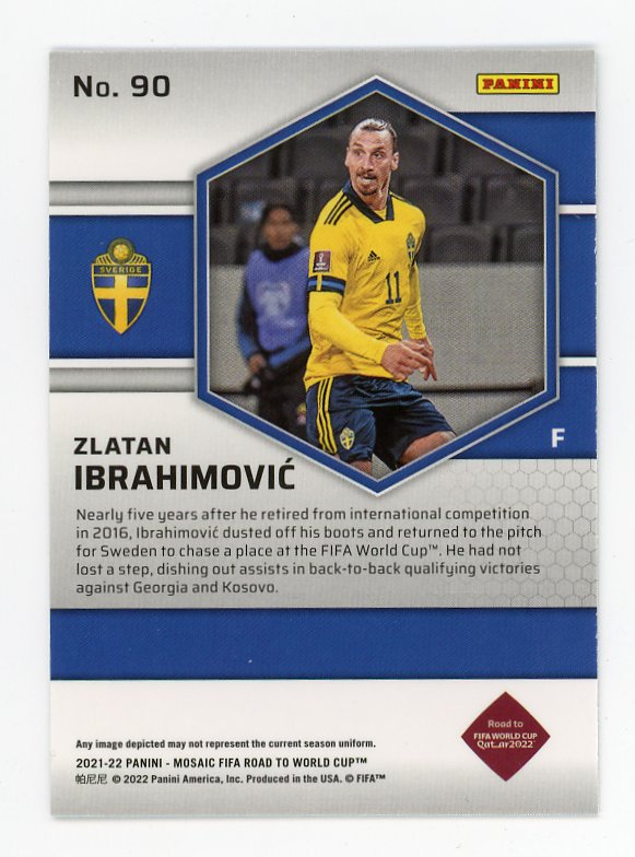 2021-2022 Zlatan Ibrahimovic Road To Fifa Cup Mosaic Sweden # 90