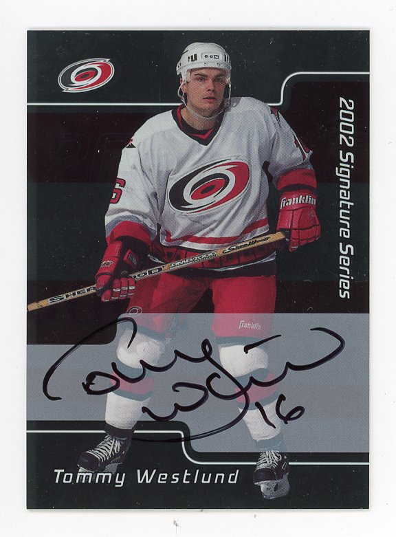 2002 Tommy Westlund Signature Series Be A Player Carolina Hurricanes # 056