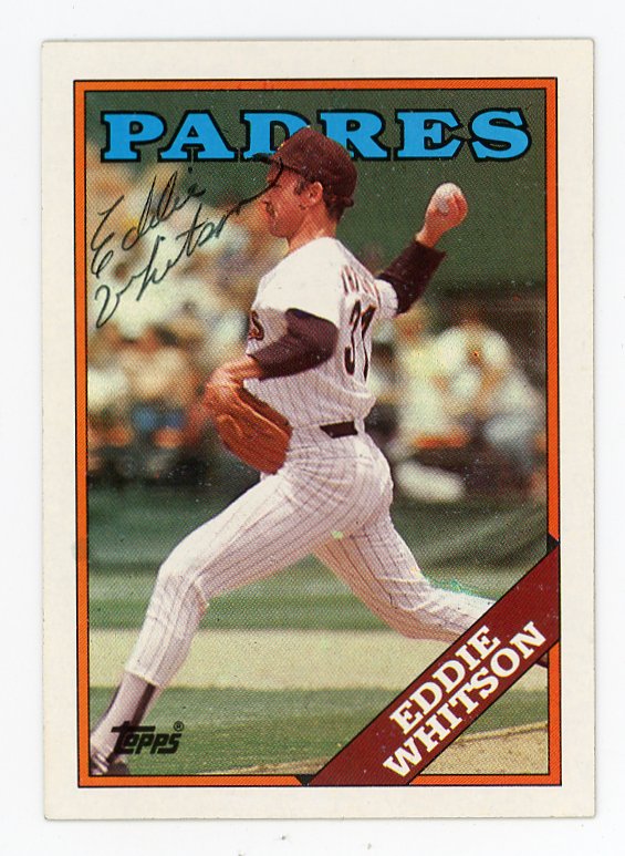 1988 Eddie Whitson Auto Topps San Diego Padres # 330