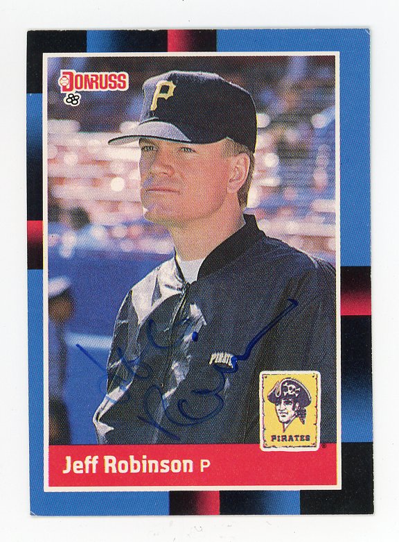 1987 Jeff Robinson Auto Donruss Pittsburgh Pirates # 558
