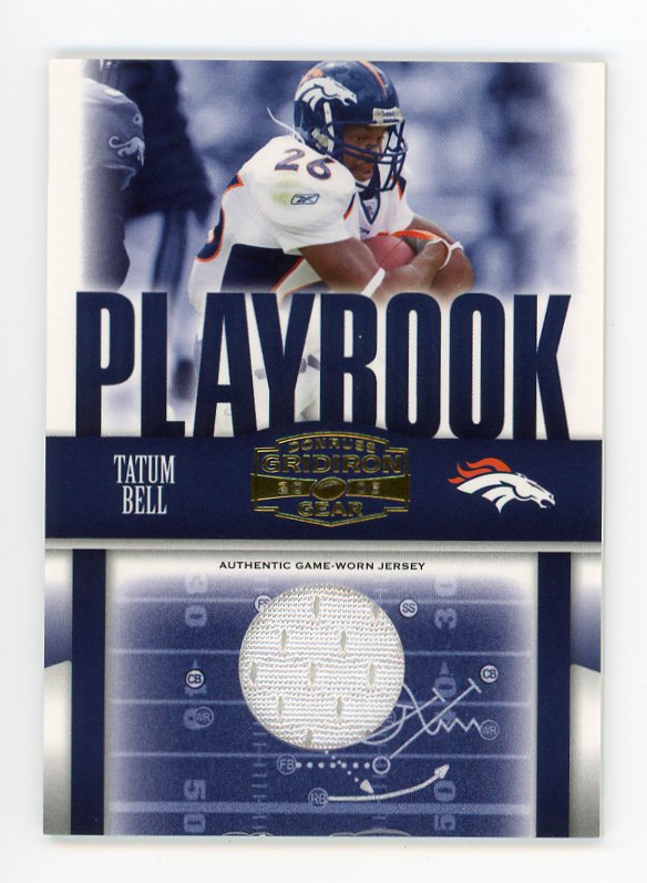 2006 Tatum Bell Playbook Gear #D /250 Donruss Denver Broncos # PB-21