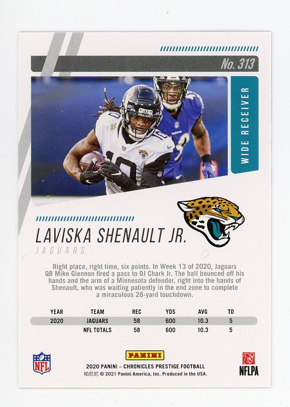 2020 Laviska Shenault JR Rookie Prestige Jacksonville Jaguars # 313