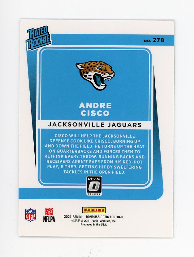 2021 Andre Cisco Rated Rookie Donruss Optic Jacksonville Jaguars # 278